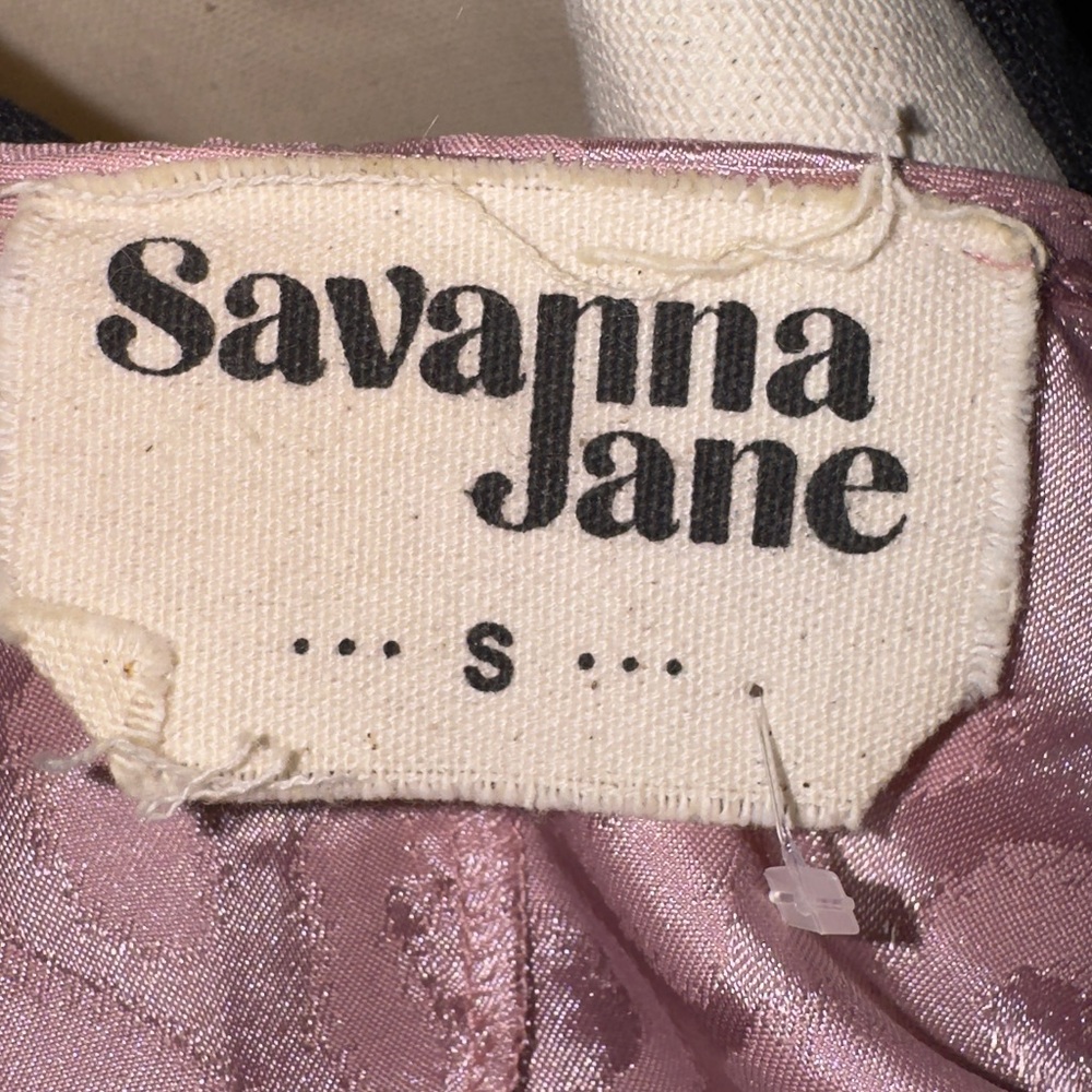 Savanna Jane Blush Satin Leopard Print Top – Size Small - Picture 3 of 3